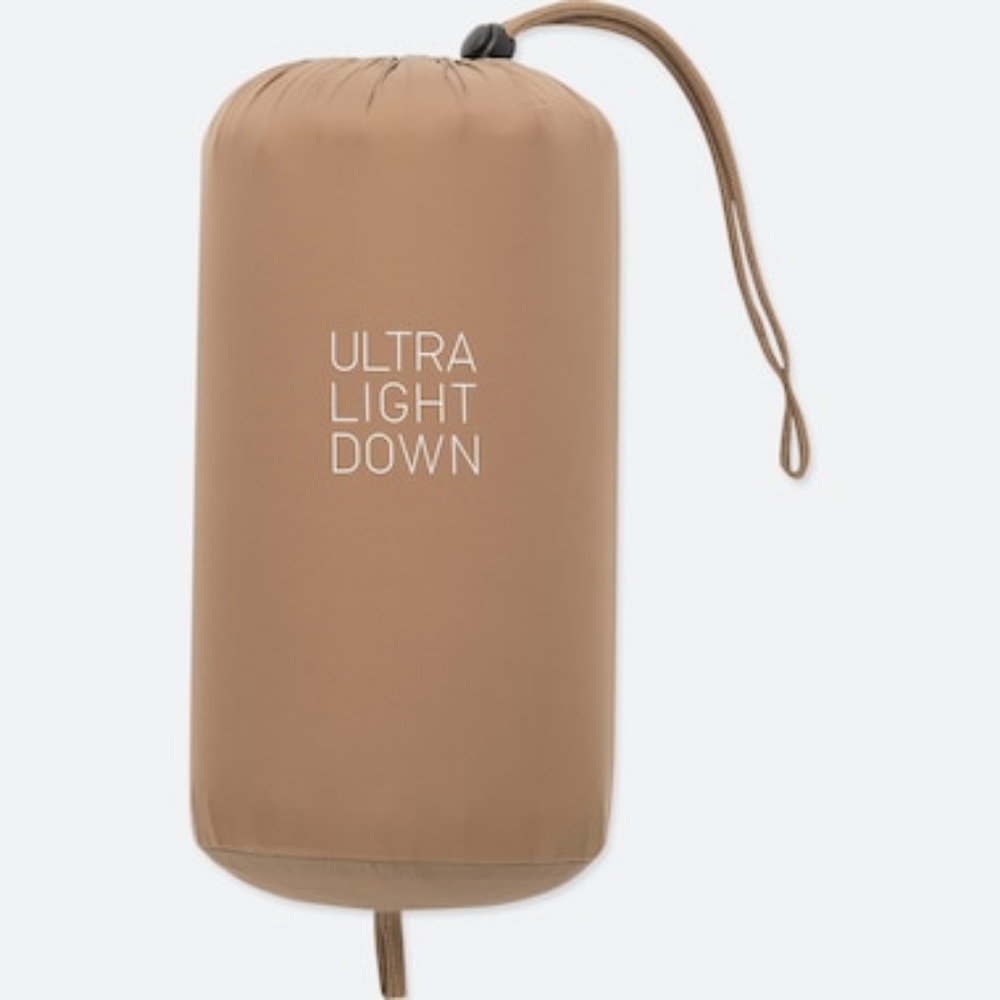 Uniqlo Ultra Light Packable Down Jacket Beige Tan - Picture 6 of 7